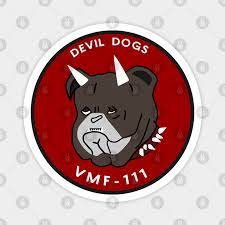 VMF 111 Devil Dogs - Squadron Patches - Magnet | TeePublic