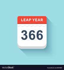 Calendar style flat leap year 366 days calendars Vector Image