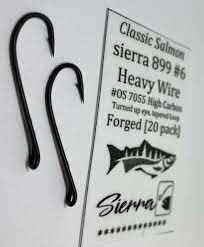 25) sierra 899 classic salmon HEAVY WIRE tying hooks #10 #8 #6 ( 7999 36890  ) | eBay