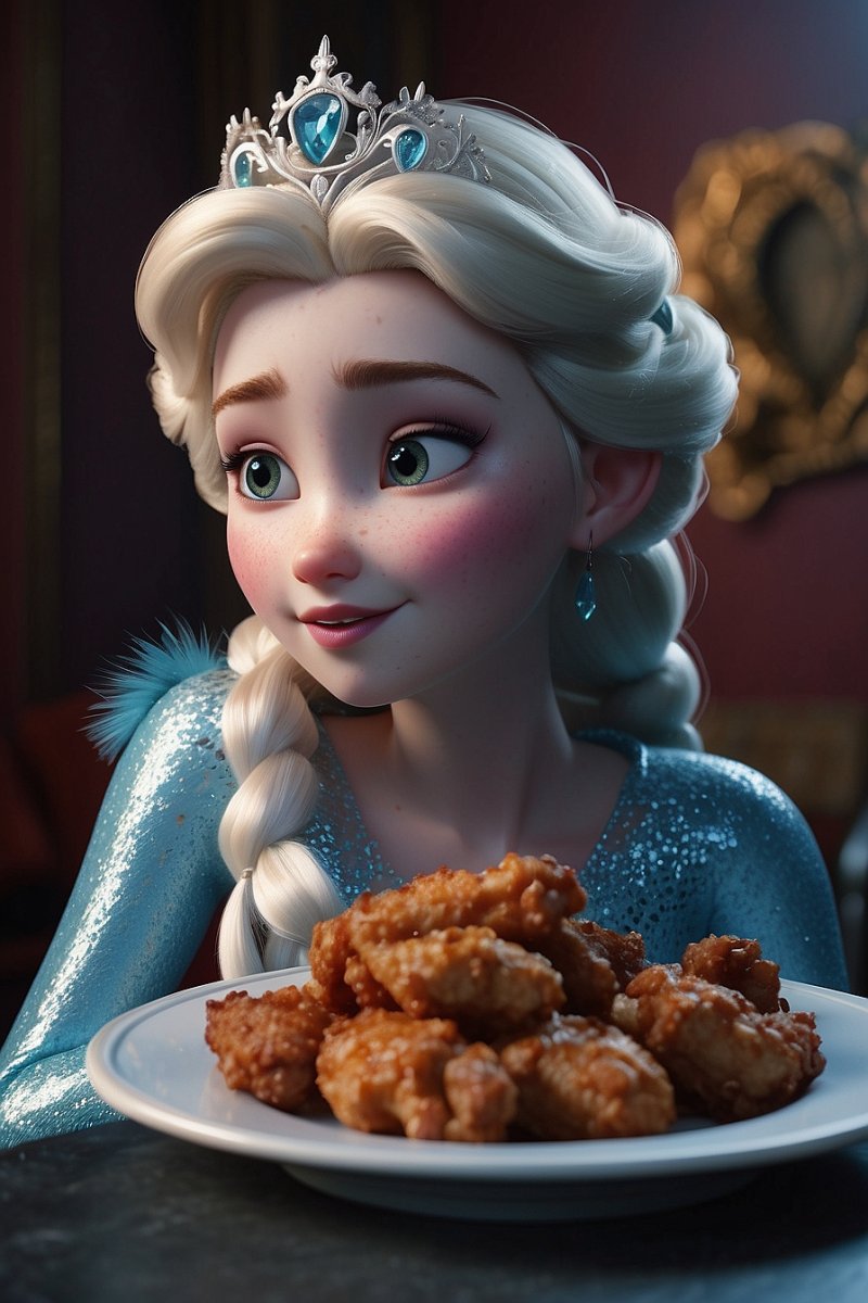 Default_Queen_Elsa_eating_a_chicken_wing_3.jpeg