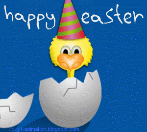 Flash banner ecards happy easter animation gifs chicken bunny egg flash text banner Happy East...gif