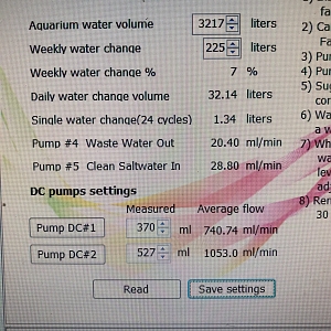 Kore 5th AWC settings to lower salinty