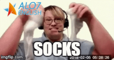 socks total physical response GIF by ALO7.com