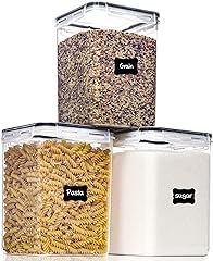 Large Food Storage Containers with Lids Airtight 5.2L /176Oz, for Flour, Sugar, Baking Supply and Dry Food Storage, PANTRYSTA